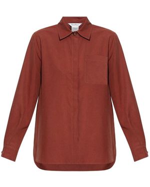 Max Mara Silk Canvas Shirt - Red