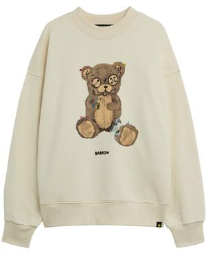 Barrow Teddy Print Sweatshirt - Natural
