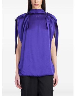 Off-White c/o Virgil Abloh Top in raso - Viola
