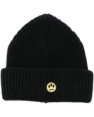 Barrow Ribbed Knit Hat - Black