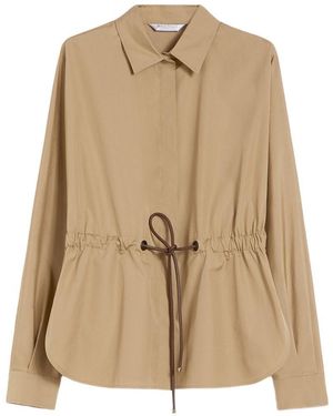 Max Mara Cotton Poplin Shirt - Natural