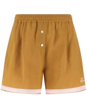 Marni Linen Shorts - Yellow