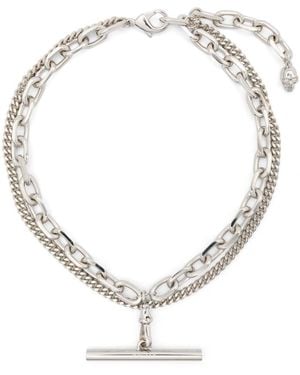 McQueen 'sling' Necklace - Metallic