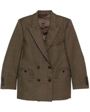 Blazé Milano Double-breasted Blazer - Brown