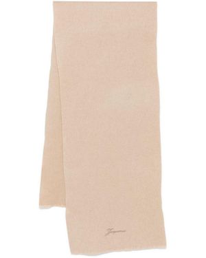 Jacquemus SCIARPA CON RICAMO LOGO - Neutro