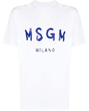 MSGM Logo T-Shirt - Blue