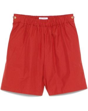 Max Mara Shorts in popeline di cotone - Rosso