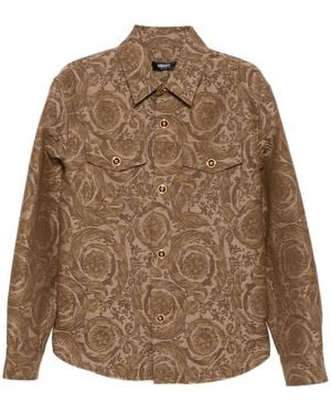 Versace Baroque Print Jacket - Brown