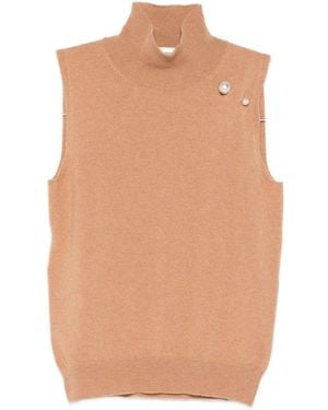 Alberta Ferretti Cashmere Turtleneck Sweater - Natural
