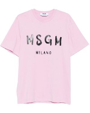 MSGM T-shirt Logo - Pink