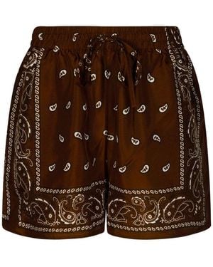 P.A.R.O.S.H. Silk Shorts - Brown