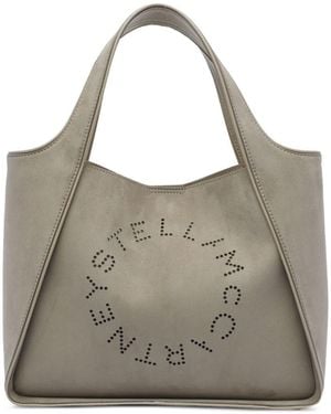 Stella McCartney Tote a Tracolla con Logo - Grigio