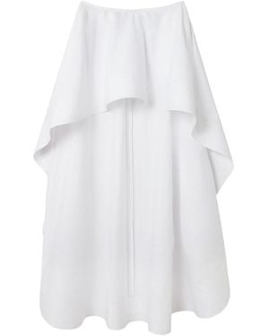 Stella McCartney Asymmetric Cotton Skirt - White