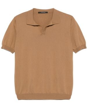 Tagliatore Polo Con Dettaglio A Coste - Neutro