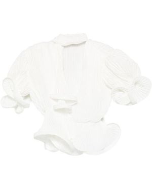 ROWEN ROSE Pleated Top - White