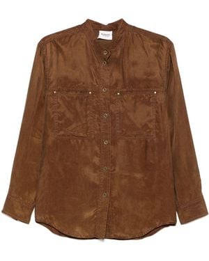 Isabel Marant Washed Satin Shirt - Brown