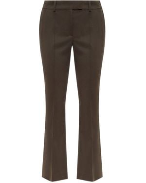 The Attico Gabardine Wool Pants - Brown