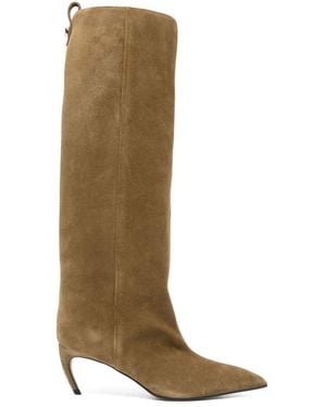 The Attico Stivali in suede - Verde