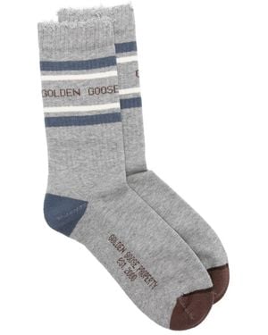 Golden Goose Logo Socks - Grey