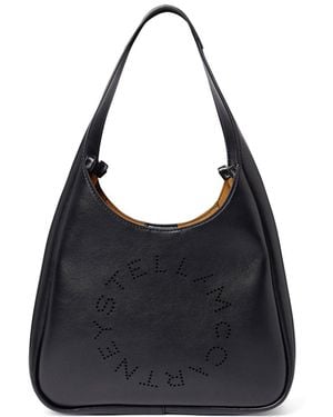 Stella McCartney Tote Hobo Morbida con Logo small - Nero