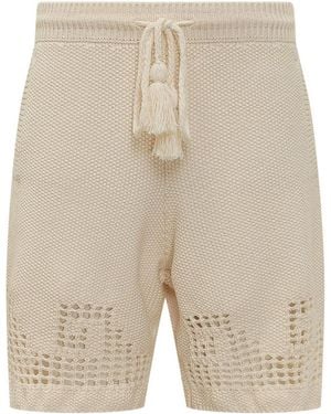 Alanui Knitted Shorts - Natural