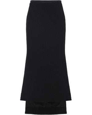 Lanvin Solid Midi Skirt - Black