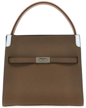 Tory Burch Taupe 'Lee Radziwill' Small Satchel Bag - Brown