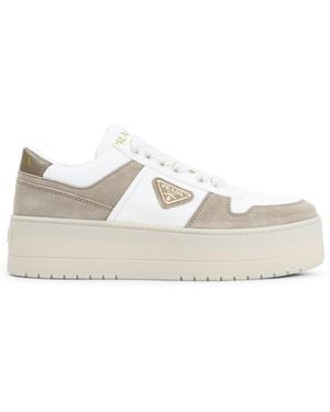 Prada Color Block Sneakers - White
