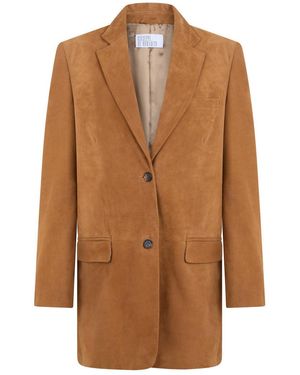 GIUSEPPE DI MORABITO Light Solid Notched Lapel Jacket - Brown