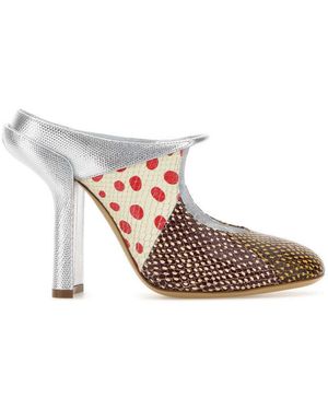 Dries Van Noten Printed Mules - Pink