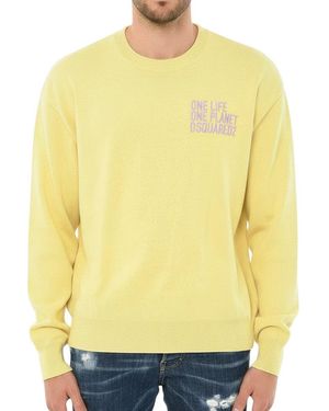 DSquared² Crew Neck Jumper - Yellow