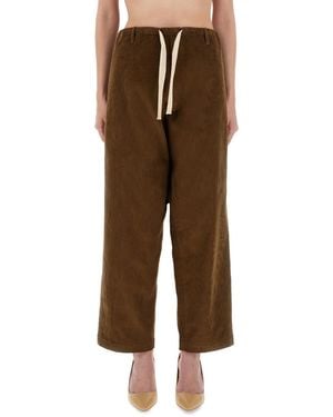 Moschino Loose Drawstring Pants - Brown
