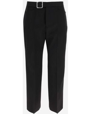 Jil Sander Wool Flared Pant - Black
