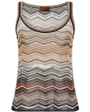 Missoni Chevron Lam Tank Top - Gray