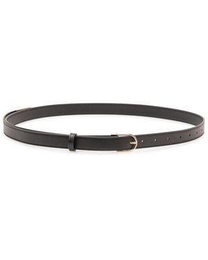 Victoria Beckham Solid Buckle Belt - White