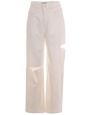 ICON DENIM Loose Mid Rise Jeans - White
