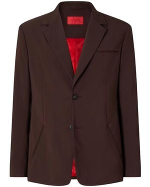 Ferrari Notched Lapel Blazer - Brown