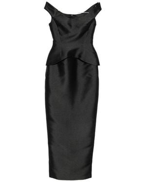 Solace London Off Shoulder Maxi Dress - Black