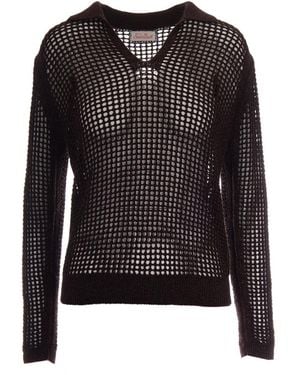 MC2 Saint Barth V Neck Sweater - Black