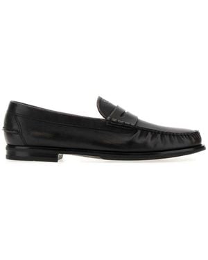 Prada Leather Loafers - Black