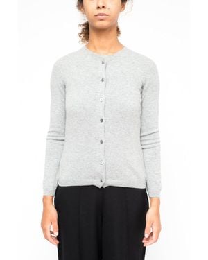 LA ROSE Cashmere Cardigan - White