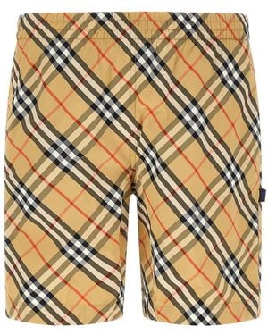 Burberry Check Swim Shorts - Metallic