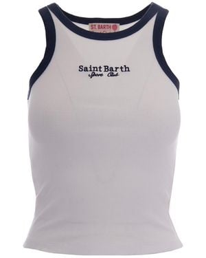 MC2 Saint Barth Logo Round Neck Top - Gray