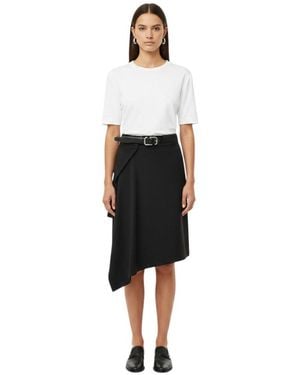 The Attico Solid Midi Skirt - White