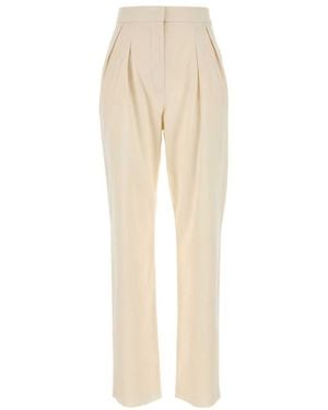 Max Mara Tailored Pleated Pant - Natural