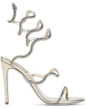 Rene Caovilla Embellished Heels - Metallic
