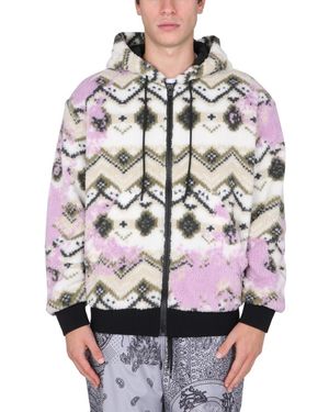 MSGM Fleece Sherpa Jacket - Gray