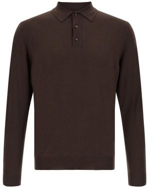 Zanone Polo Sweater - Brown