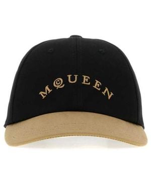 McQueen Two-Tone Embroidered Logo Baseball Hat - Black