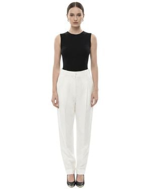 McQueen Tapered Pleated Trousers - Black